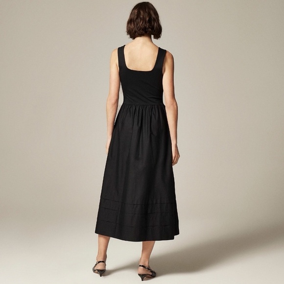 NWT!! J. CREW Black Drop-Waist Mixy Dress Tank Midi Dropwaist Solid Medium - Picture 8 of 16
